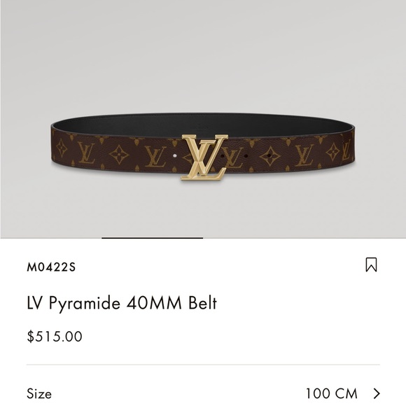 LV Pyramide 40mm Belt, size 100cm - Picture 3 of 6